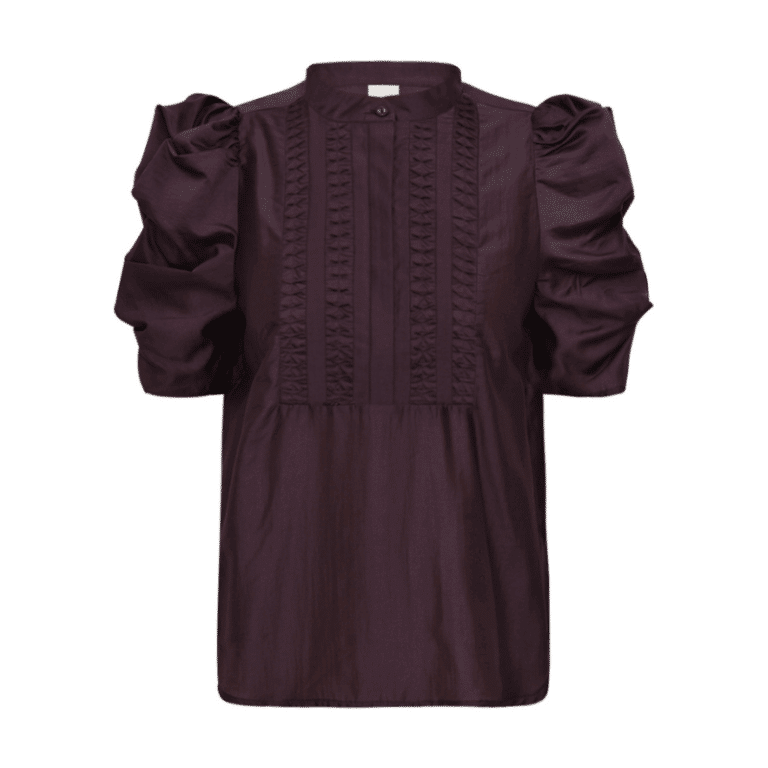 AnnsofiGO Lull Blouse fra Gossia – Elegant og eksklusiv bluse i en flot blommefarve