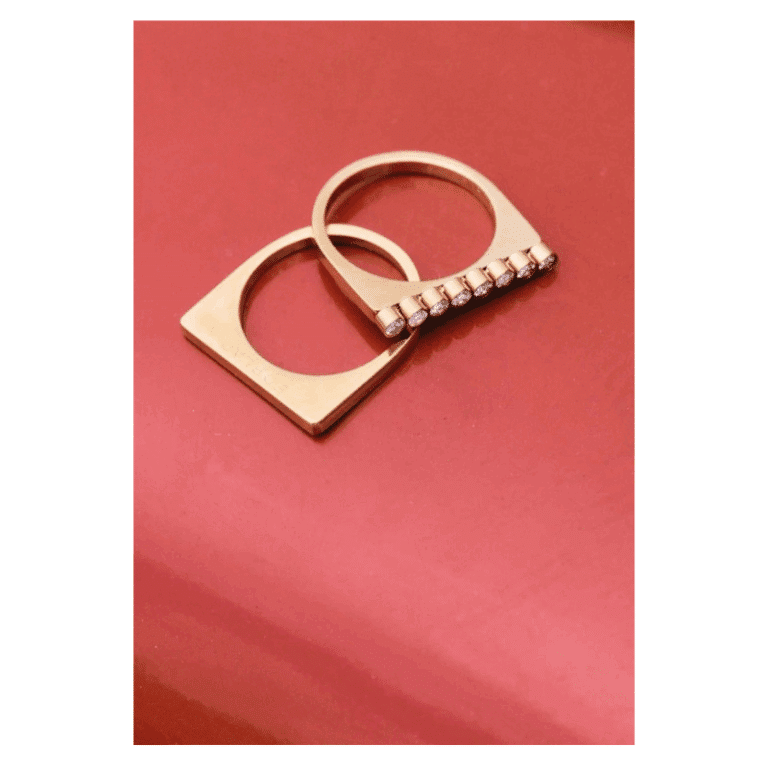 Twiggy Ring CZ Gold