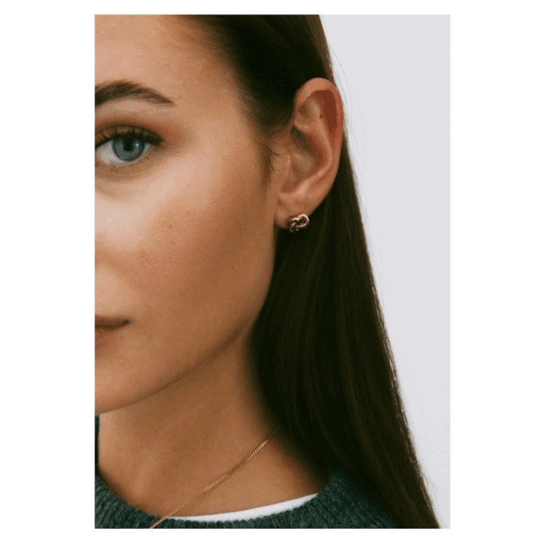 Infinity knot studs small i forgyldt