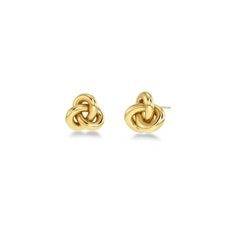 Infinity knot studs small i forgyldt