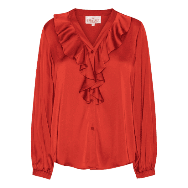 Sophia bluse fra Karmamia Copenhagen i en smuk rød farve