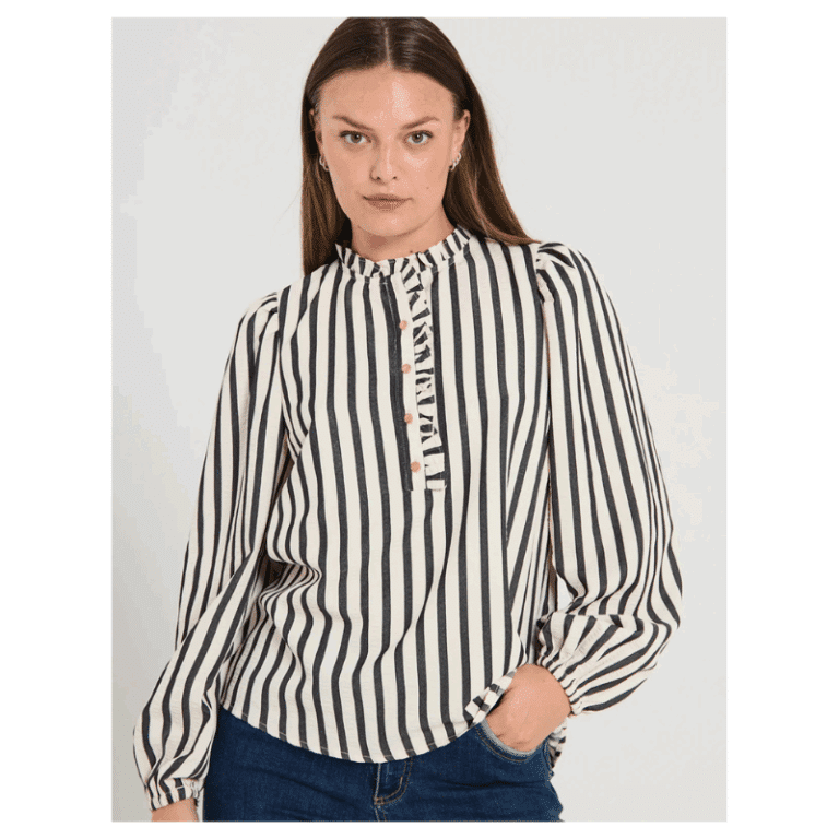 Noto stribet bluse fra Freequent