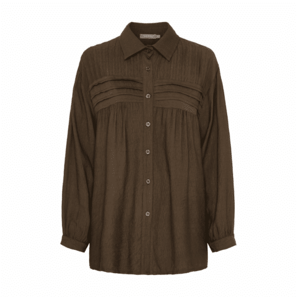 Lagoon skjorte fra Marta du Chateau. Elegant bluse fra Marta Du Château med fine detaljer. Blusen har en løs pasform og gennemgående knapper front. Den kan bruges til ethvert outfit.