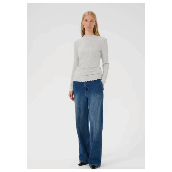 KB CANDACE LS TEE - OPAL GREY - Billede 3