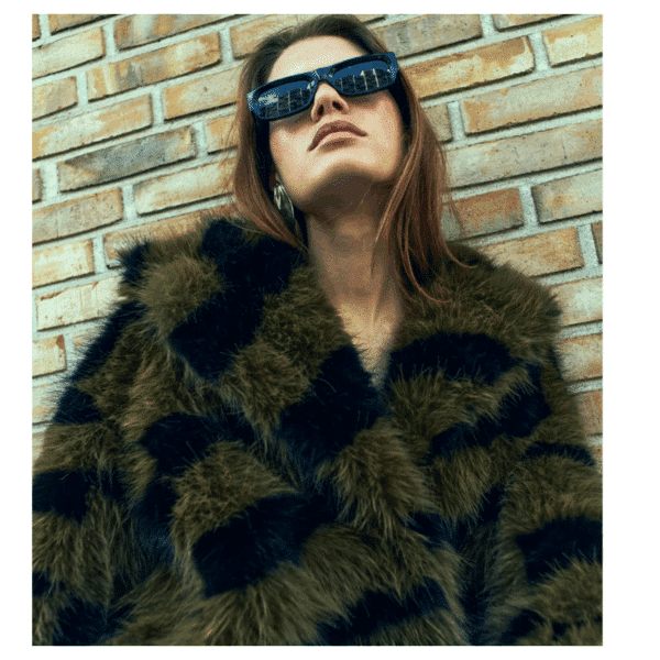 PLUSHY JACKET - DARK OLIVE/BLACK - Billede 2