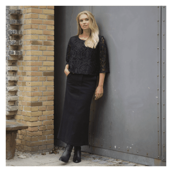 MADELEINE BLOUSE - BLACK - Billede 2
