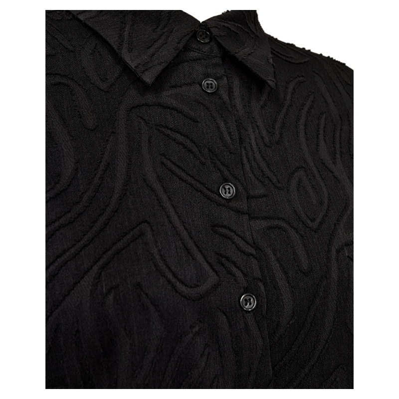 MINNA SHIRT - BLACK - Billede 3