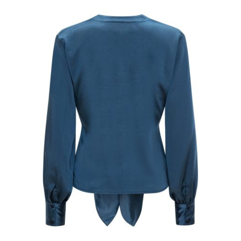 BLAIR BLOUSE - RICH CERULEAN BLUE - Billede 2