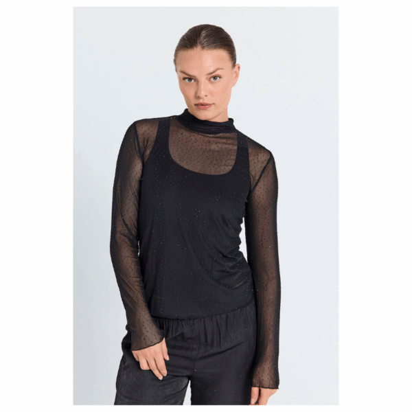 ISKA BLOUSE - BLACK - Billede 2
