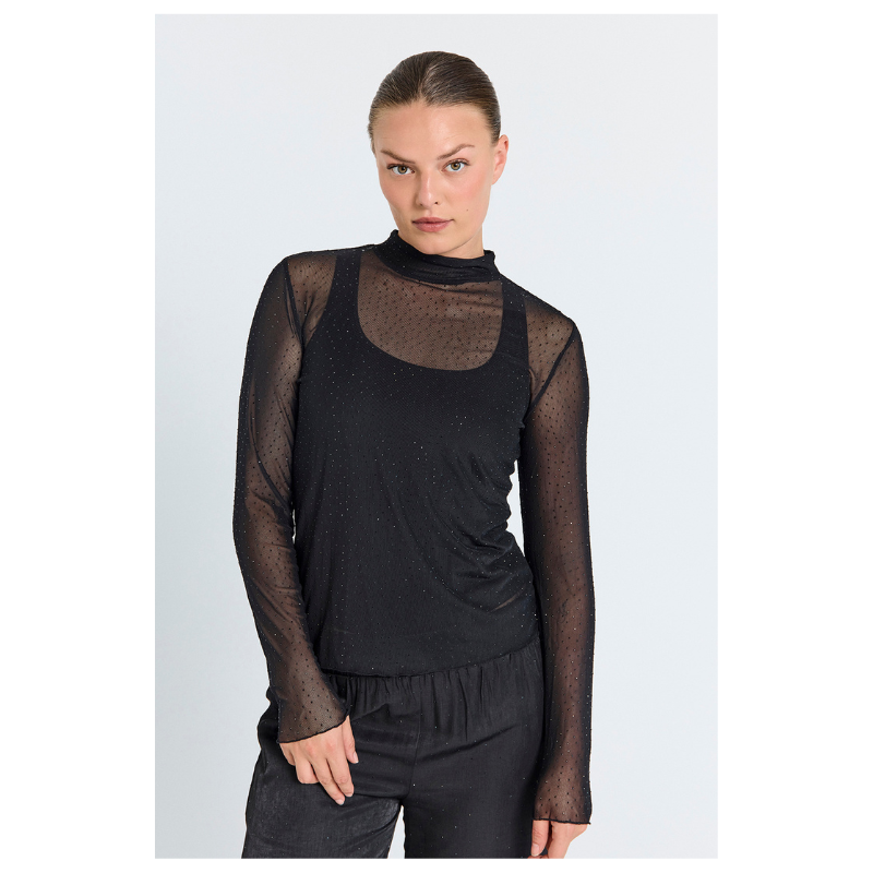 ISKA BLOUSE - BLACK - Billede 2
