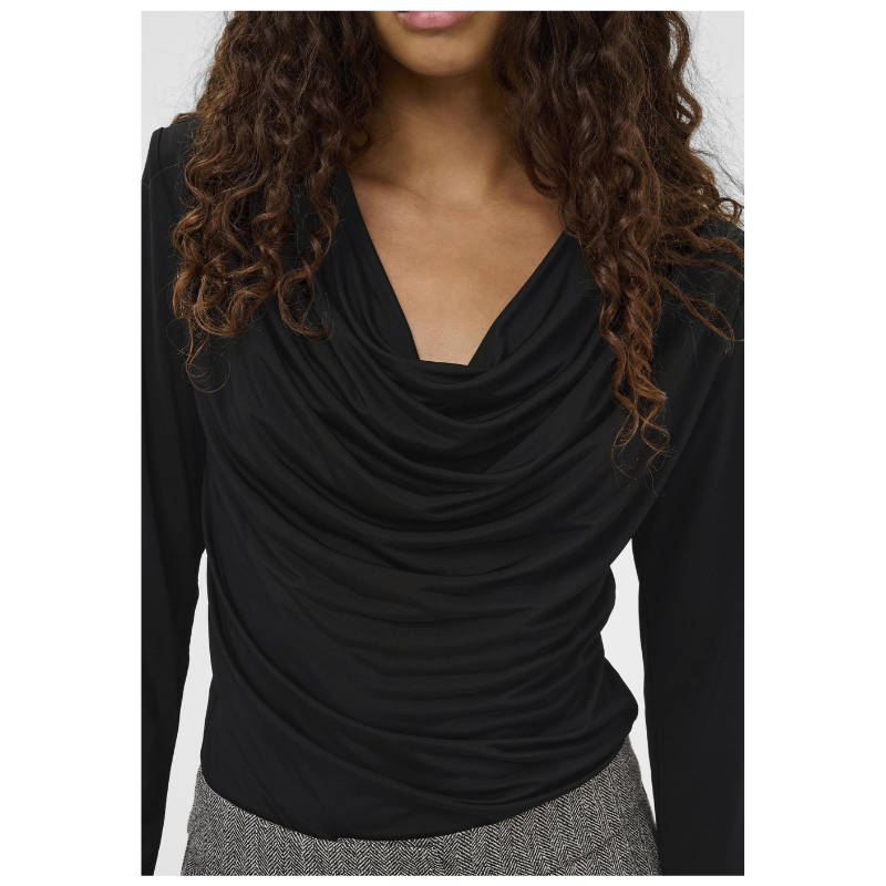 CLARA BLOUSE - BLACK - Billede 3