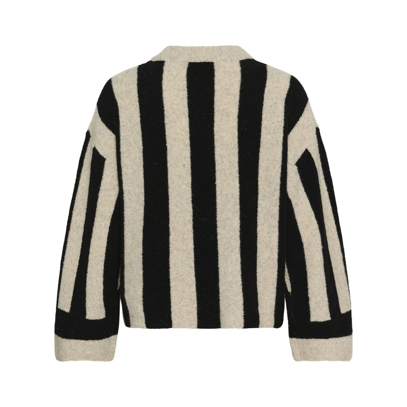 BRIONY PULLOVER - BLACK/DUNE STR - Billede 5