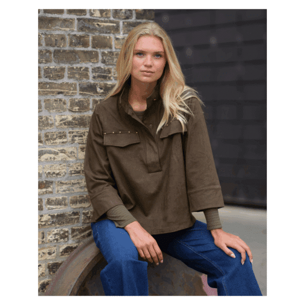 SKY BLOUSE - BROWN - Billede 3