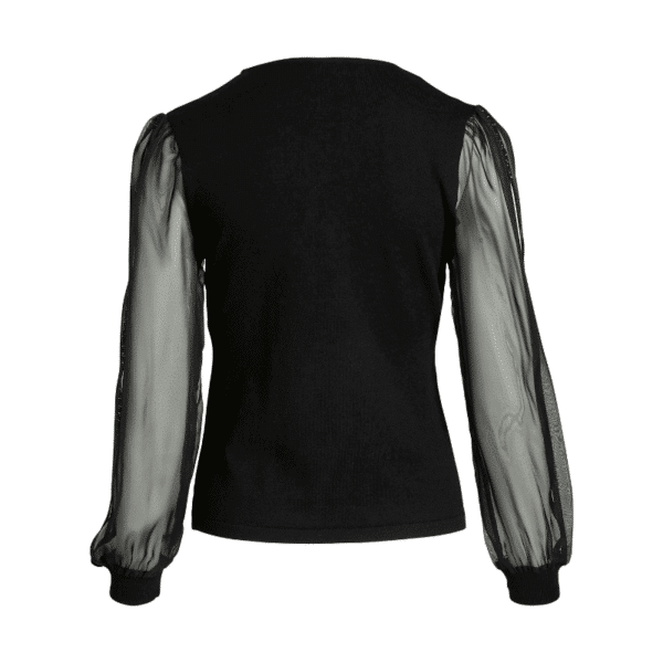BLAKE BLOUSE KNIT - BLACK - Billede 5