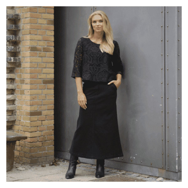 MADELEINE BLOUSE - BLACK - Billede 3