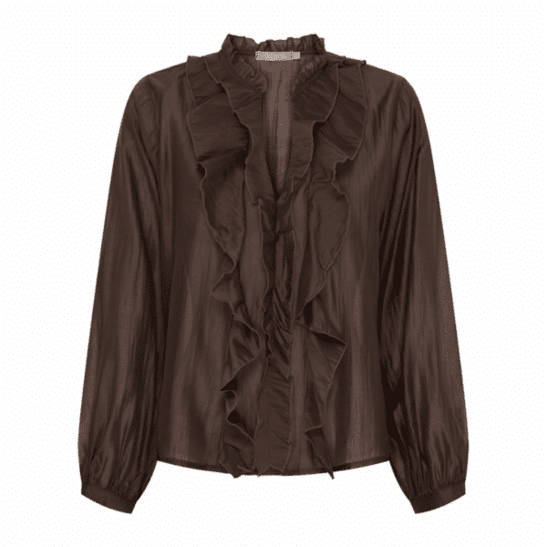 Med Naira brun smuk bluse fra Marta
