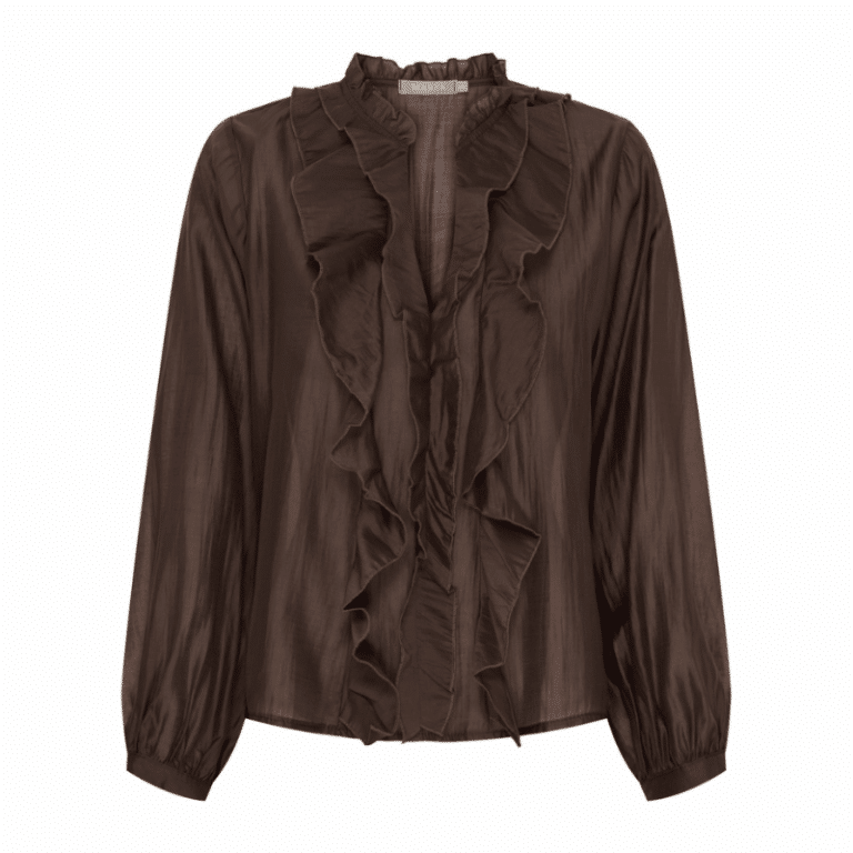 Med Naira brun smuk bluse fra Marta