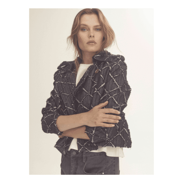 ANGELIE GO JACKET - BLACK/OFFWHITE - Billede 4