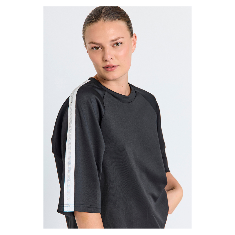 MALACY PULLOVER - BLACK/WHITE - Billede 3