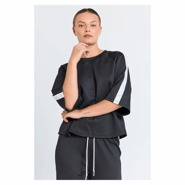 MALACY PULLOVER - BLACK/WHITE - Billede 2