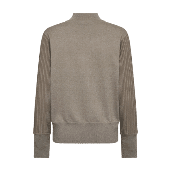BISOLO PULLOVER - TAUPE/GLITTER - Billede 3