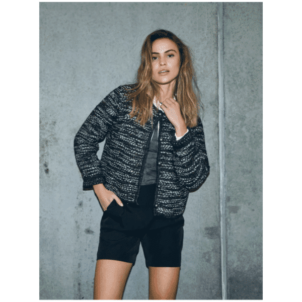 BRITT JACKET KNIT - BLACK MIX - Billede 2