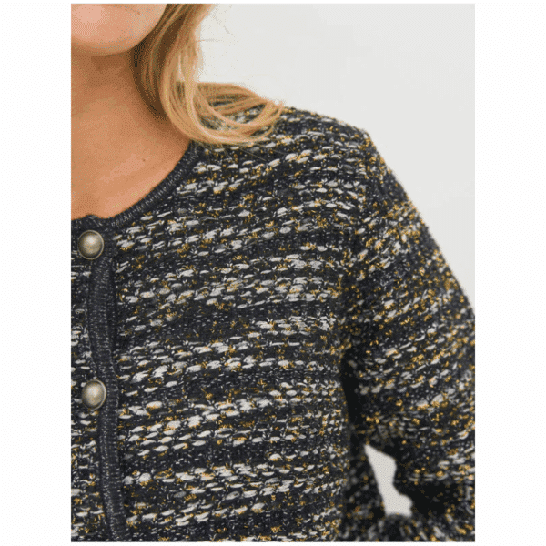 BRITT JACKET KNIT - BLACK MIX - Billede 4