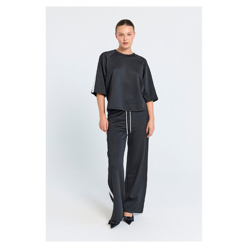 MALACY PULLOVER - BLACK/WHITE - Billede 3