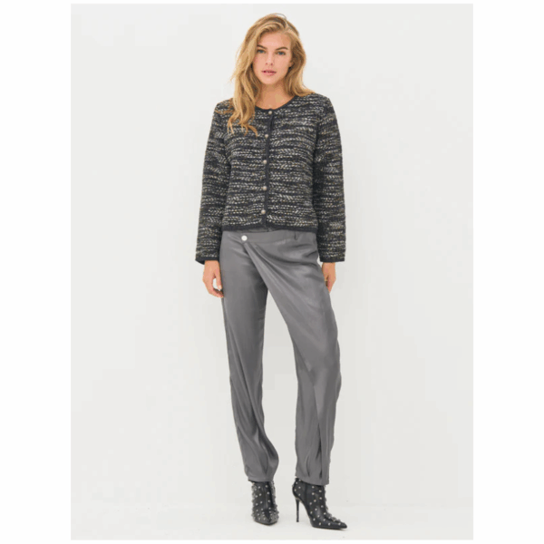 BRITT JACKET KNIT - BLACK MIX - Billede 3