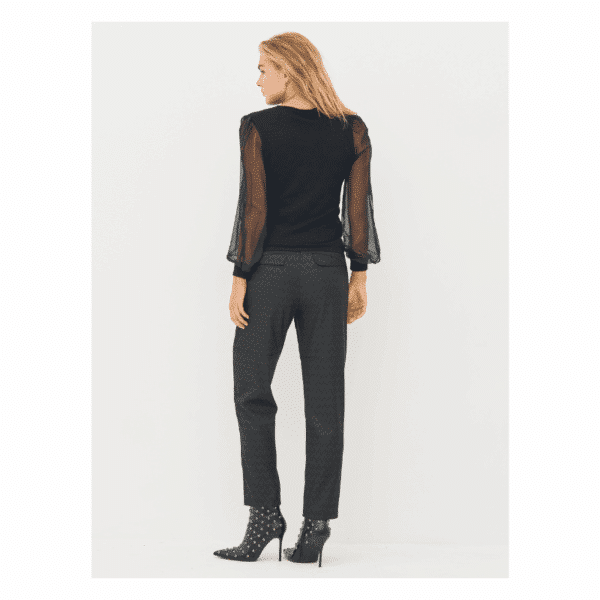 BLAKE BLOUSE KNIT - BLACK - Billede 4