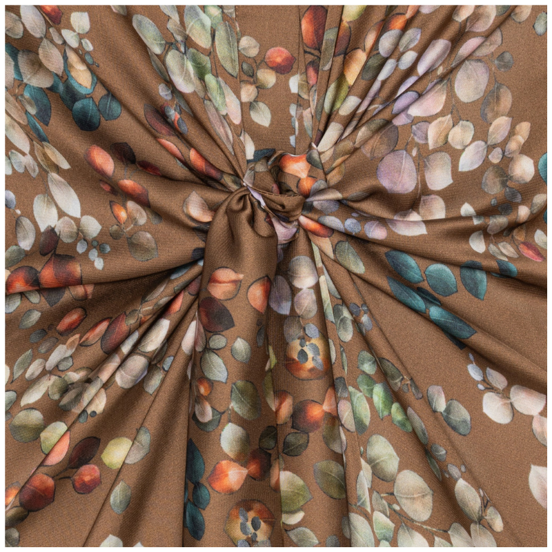 MILA DRESS (MID) - MELANGE BROWN - Billede 3