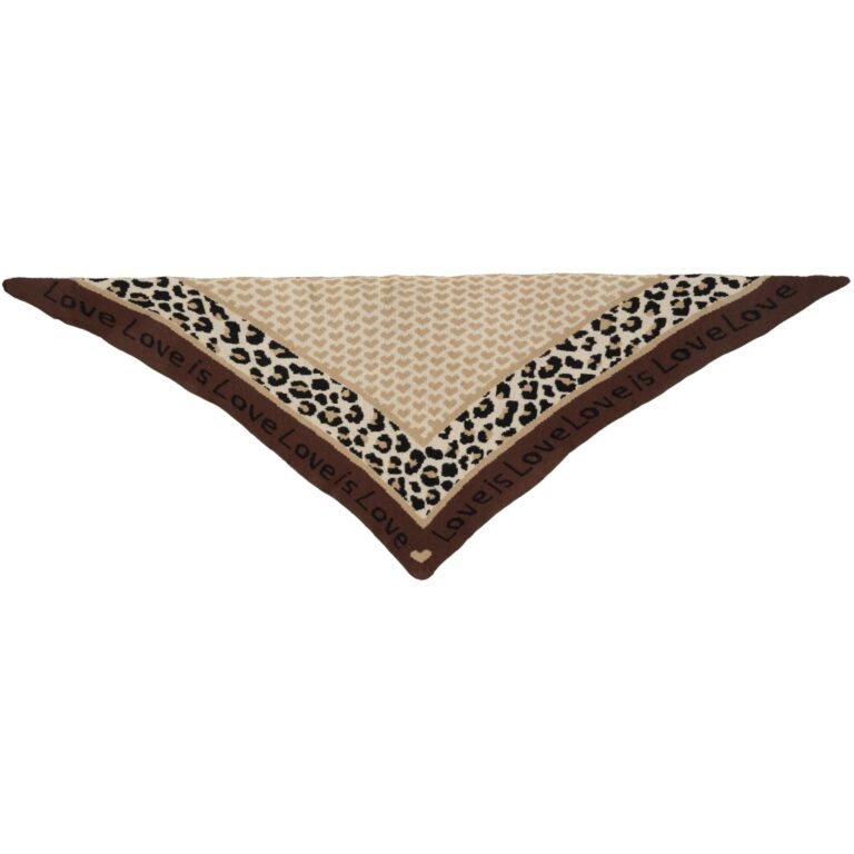 Mdc Clio trekantet tørklæde fra Marta med LOVE tekst og hjerter. 