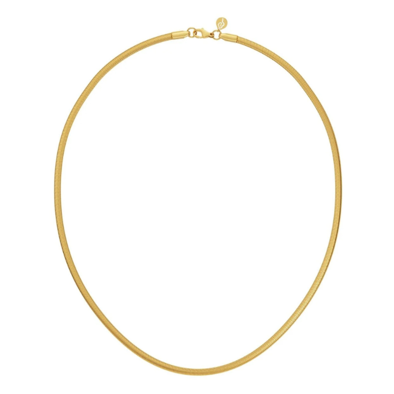 Chain Herringbone 45 cm - Gold - Billede 2