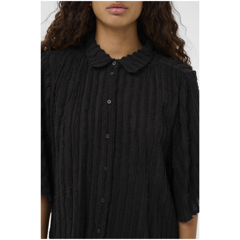 VECENNA HELA SHIRT SS - BLACK - Billede 3
