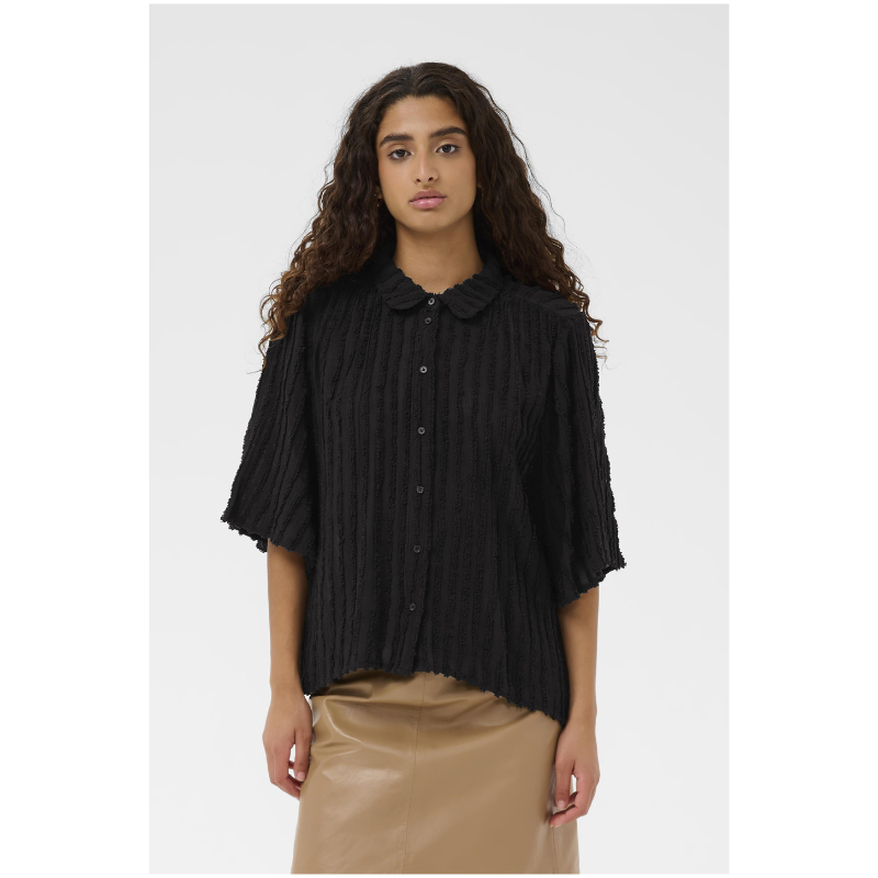VECENNA HELA SHIRT SS - BLACK - Billede 2