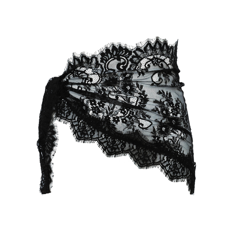 Flora Go sort blondetørklæde fra Gossia.