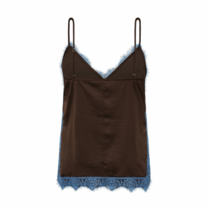 Gossia Sing Go Top med blonde. Satintop med blonde, justerbare stropper og slids