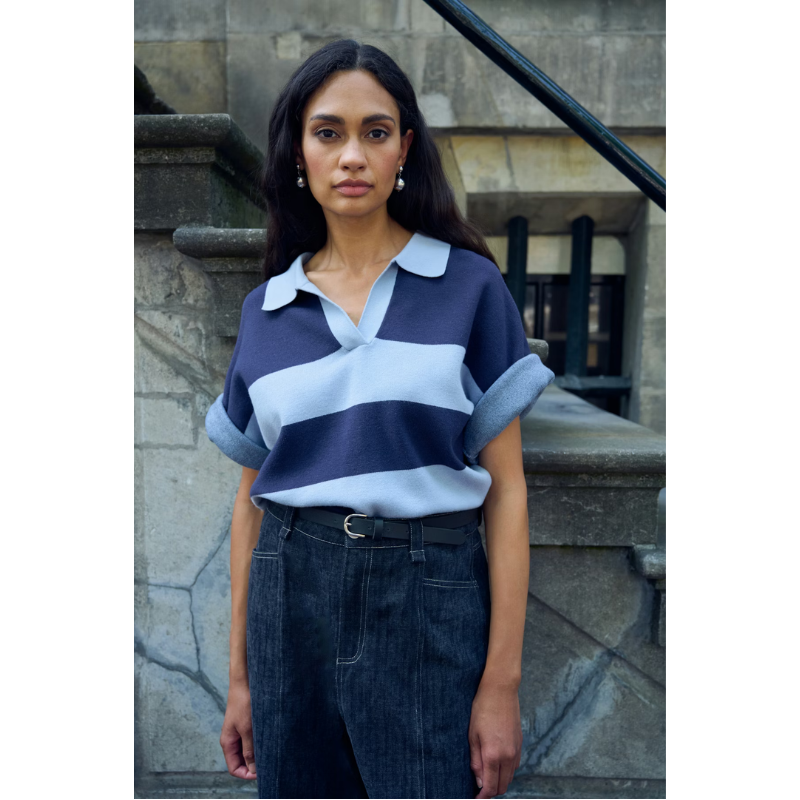 DIANA DODDIE TEE POLO - BLUE - Billede 2