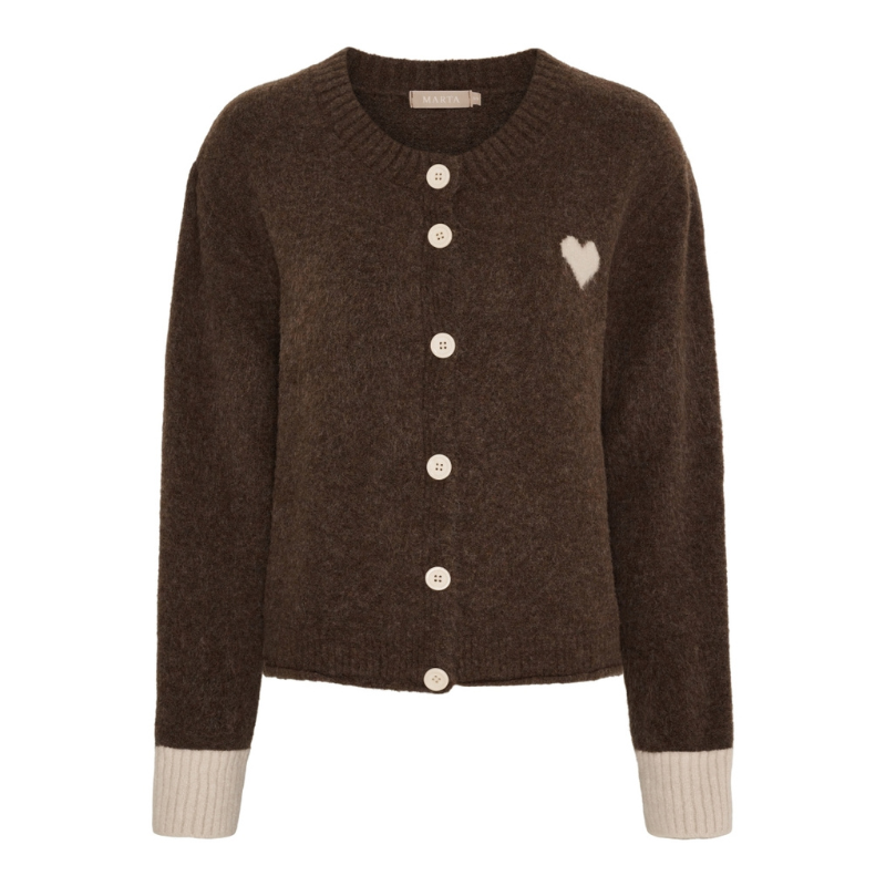 Mdc Calla strik cardigan fra Marta du Chateau. En blød cardigan med hjerte.