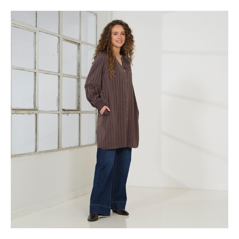 PREPAIR ELEANOR DRESS - BROWN - Billede 3