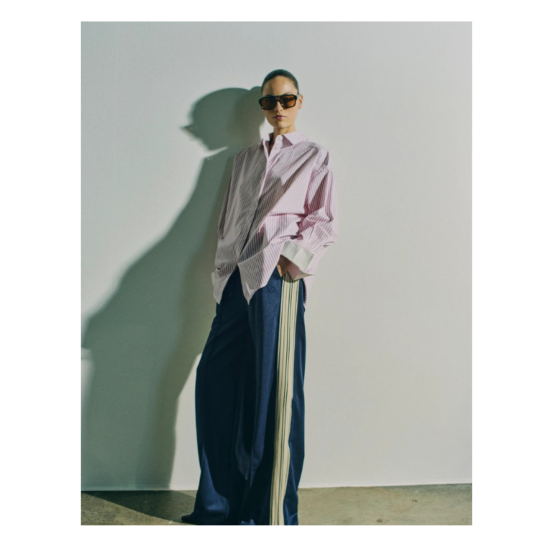 MARYANN SHIRT - WHITE w BERRY - Billede 3