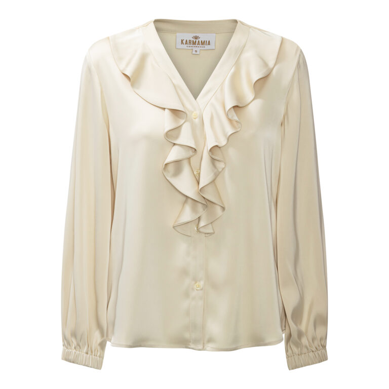 Sophia Blouse fra Karmamia i den fine farve semi rich porcelain