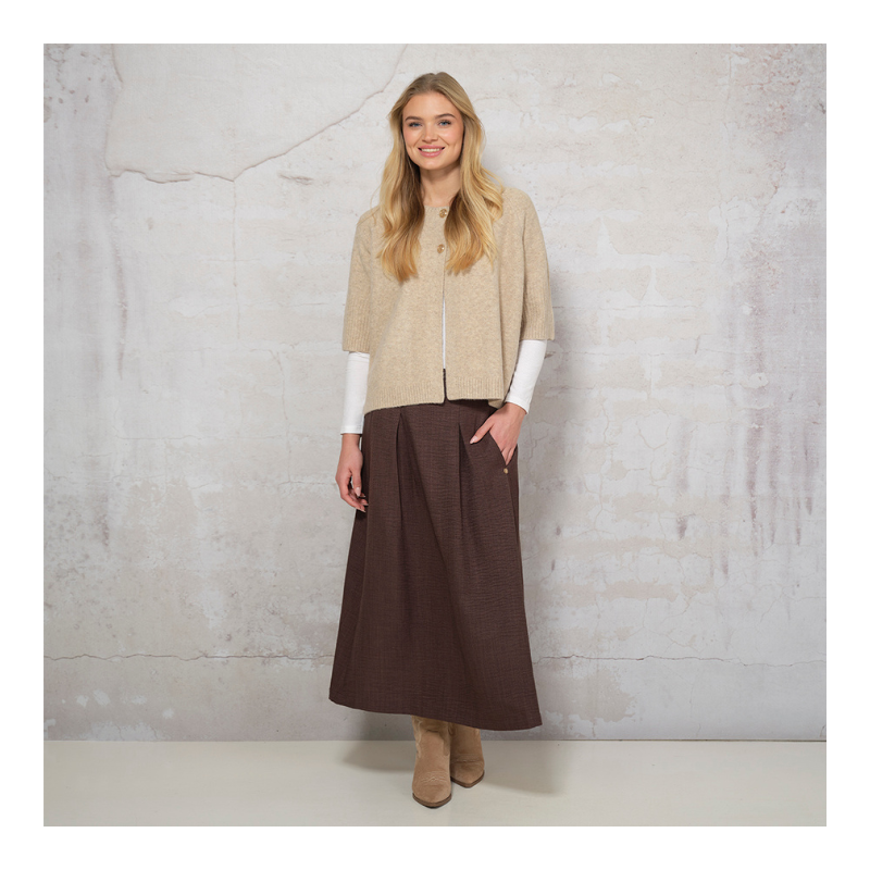 PAULINE SKIRT CHOCOLATE - Billede 2