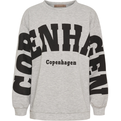 Hibiscus sweatshirt fra Marta du chateau grå sort