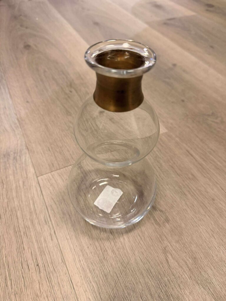 vase m. guldkant lille