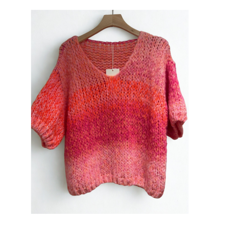 Britt strik med korte ærmer fra Tooday