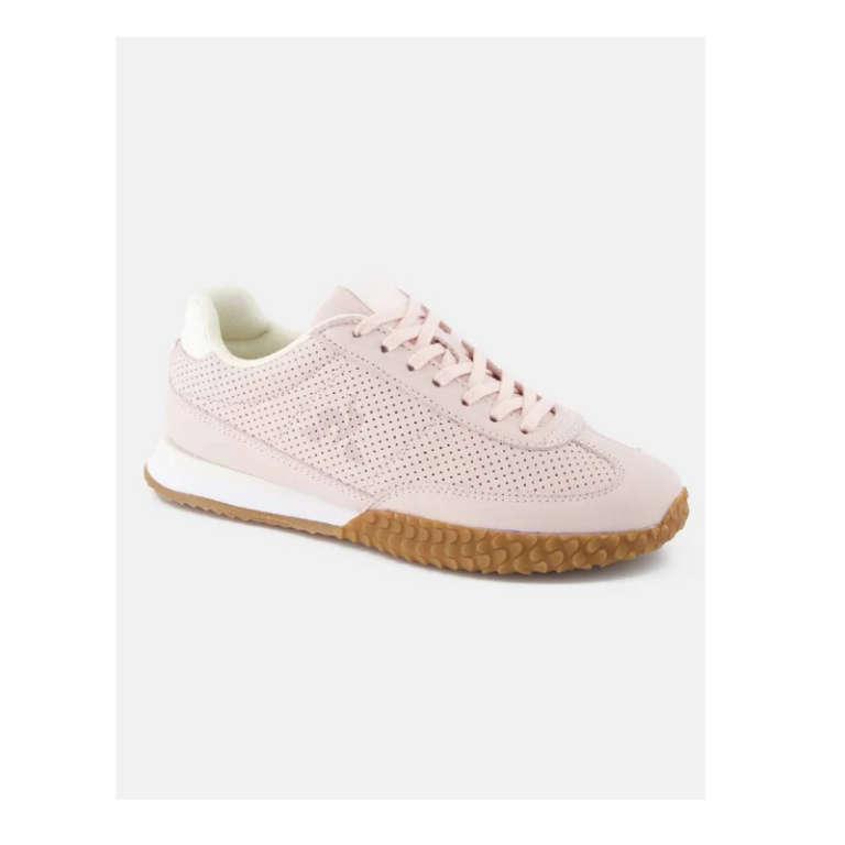 Sneakers Le Coq Sportif Veloce i nubuck i en lækker sart lyserød. 