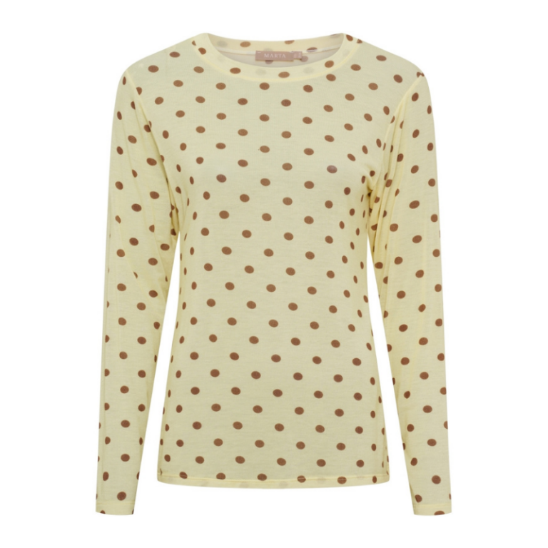 Mdc Elissa langærmet bluse med prikker fra Marta du Chateau