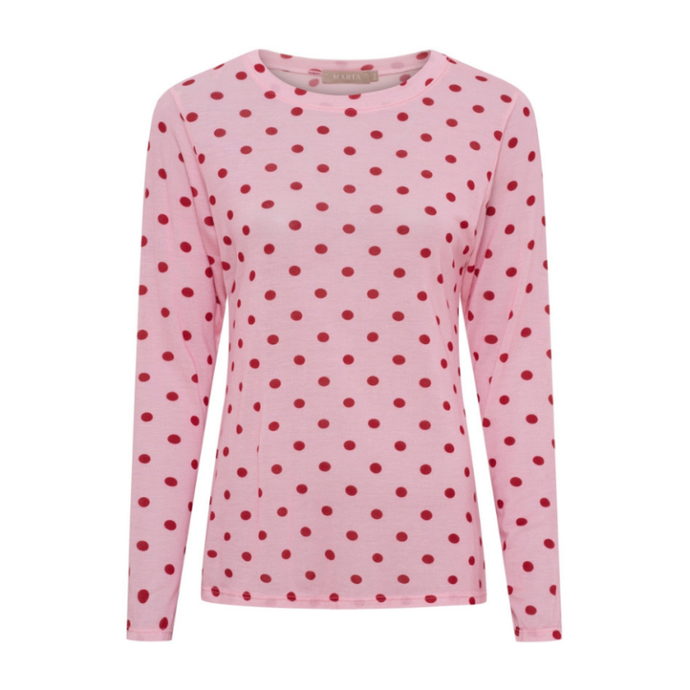 Mdc Elissa langærmet bluse med prikker fra Marta du Chateau