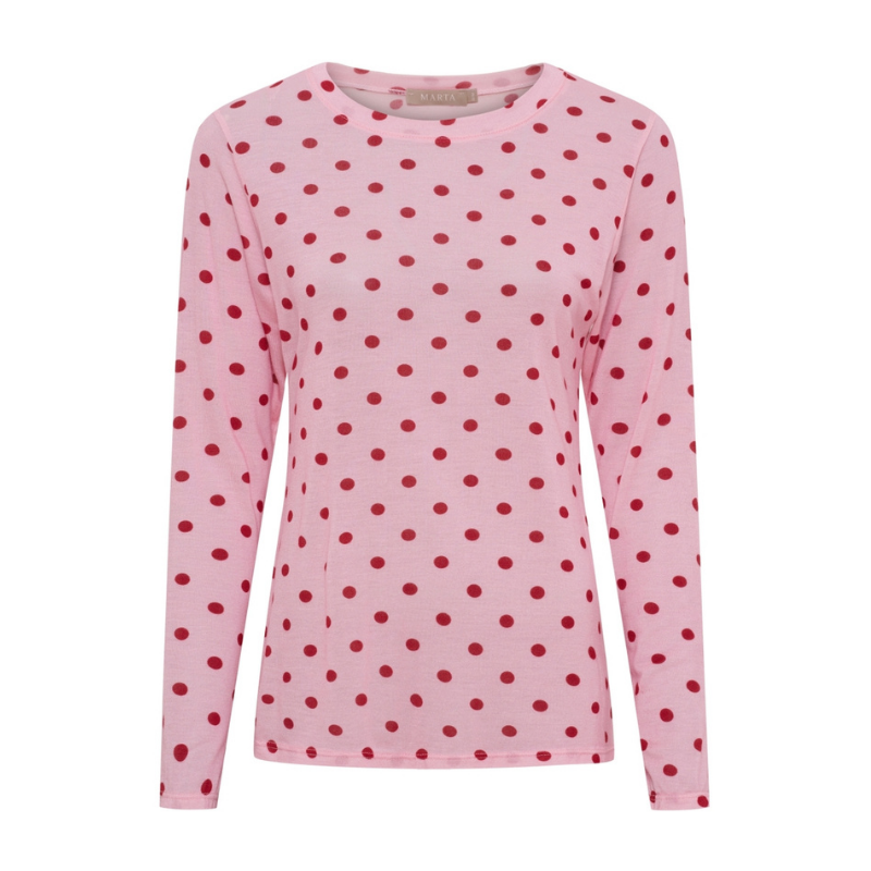 Mdc Elissa langærmet bluse med prikker fra Marta du Chateau